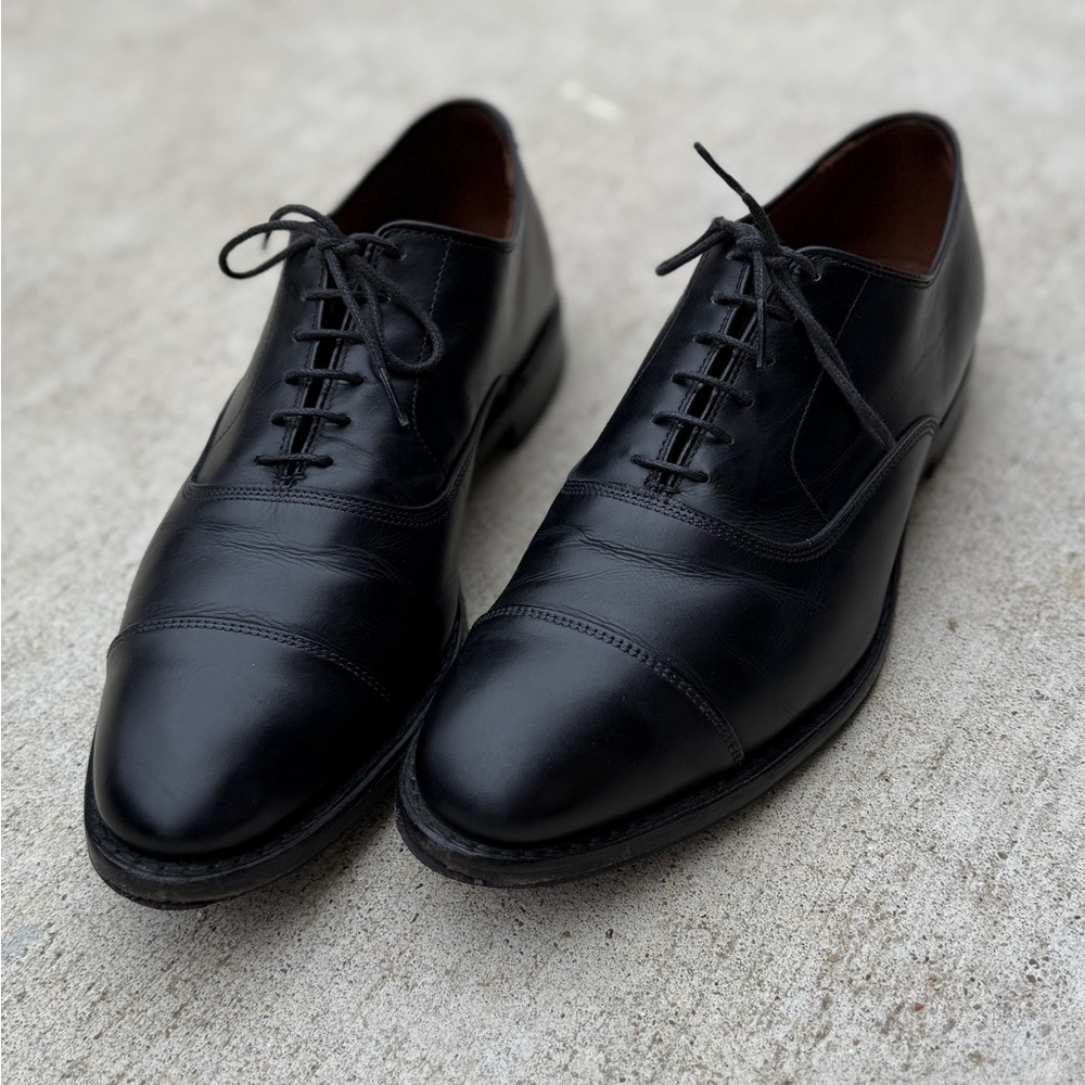 Men's Allen Edmond Park Avenue Black Oxfords Size 10